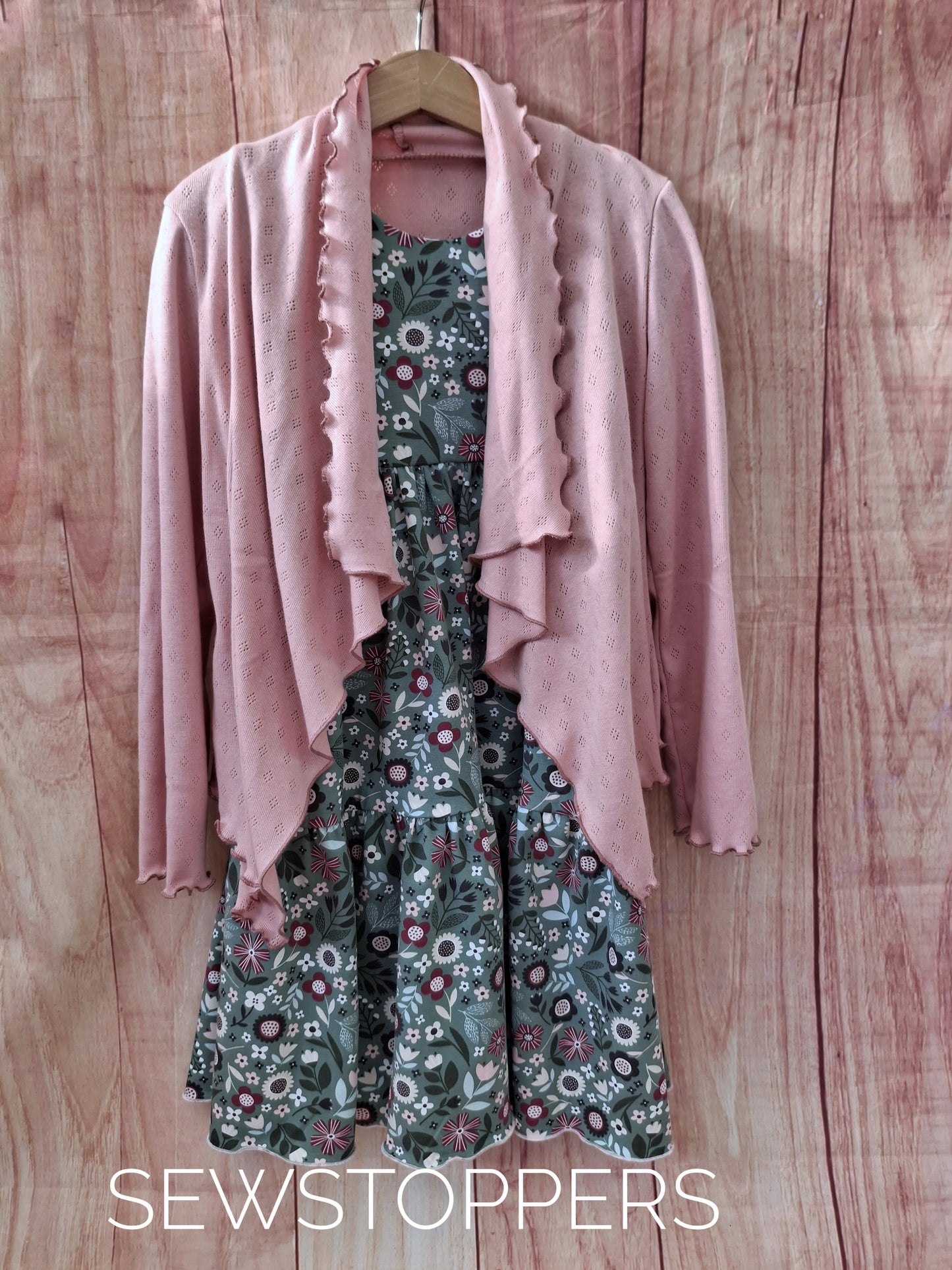 Wrap Back Tiered Dress rolled hem 4-5yrs (ready to ship)