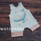 shorty Leg Romper (popper top)