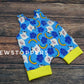 shorty Leg Romper (popper top)